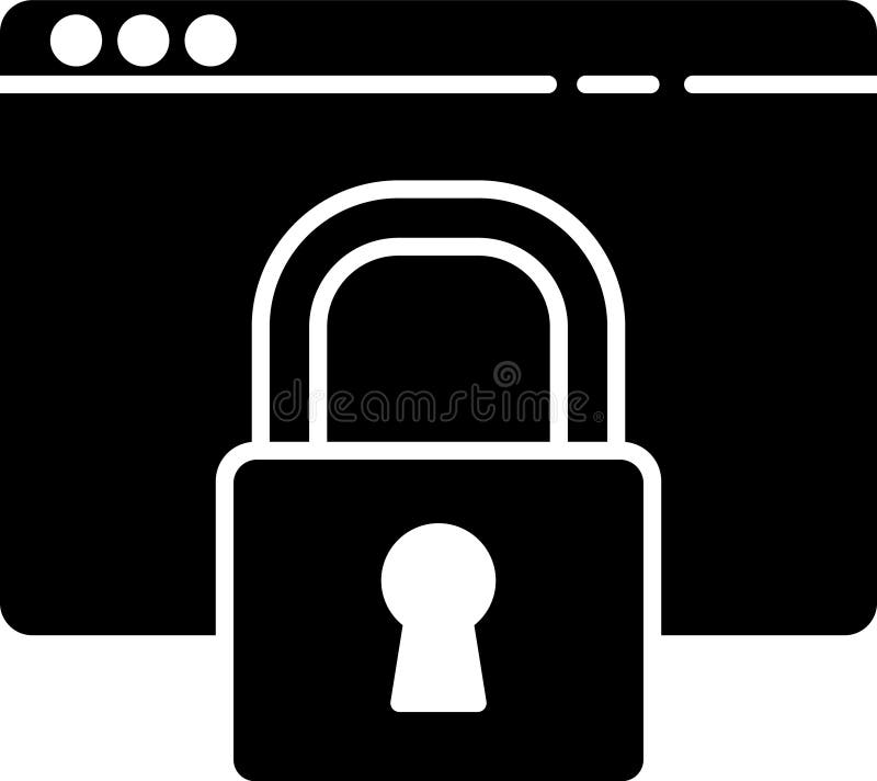 Black Secure your site with HTTPS, SSL icon isolated on white background. Internet communication protocol. Vector royalty free illustration