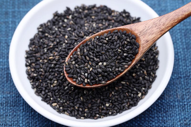 Black Sesame Seeds in a Dish Stock Image Image of asian, fresh 179112185