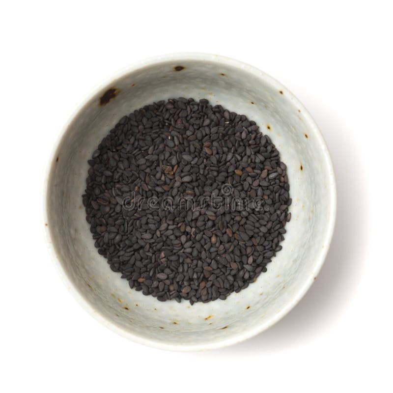 Black sesame seeds stock photo. Image of flavor, cutout - 136163716