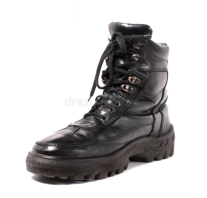 Black shiny boot royalty free stock photos