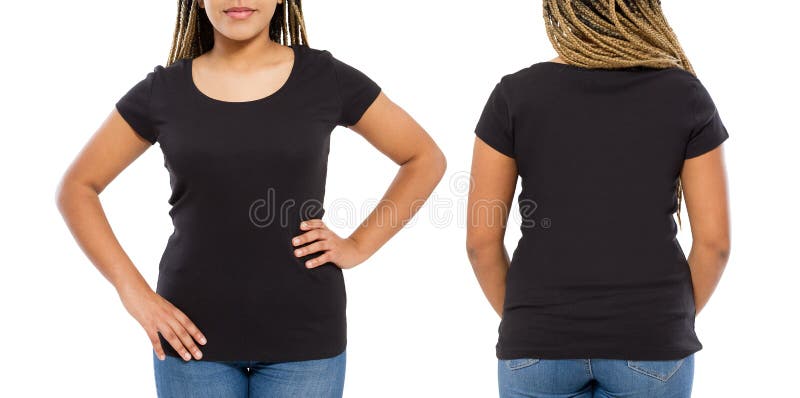 358 Blank Black T Shirts Front Back Stock Photos - Free & Royalty