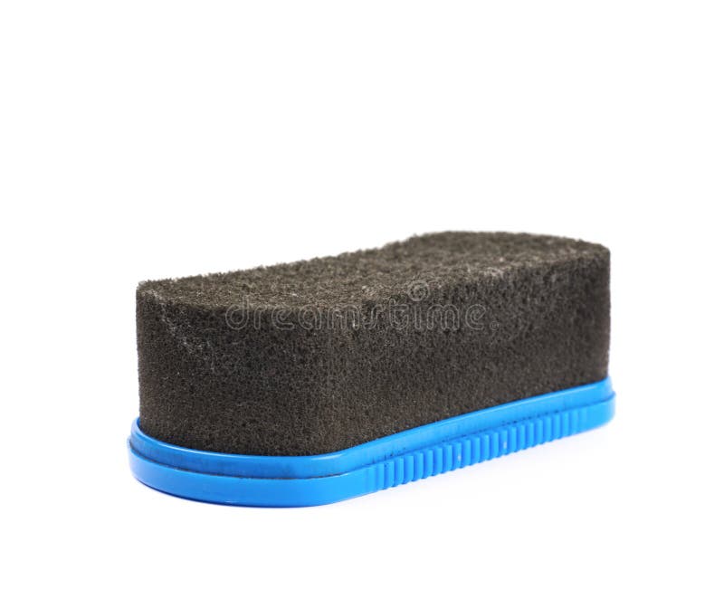 Black Shoe Polish Sponge Isolated Stock Photo Image of soft, footwear