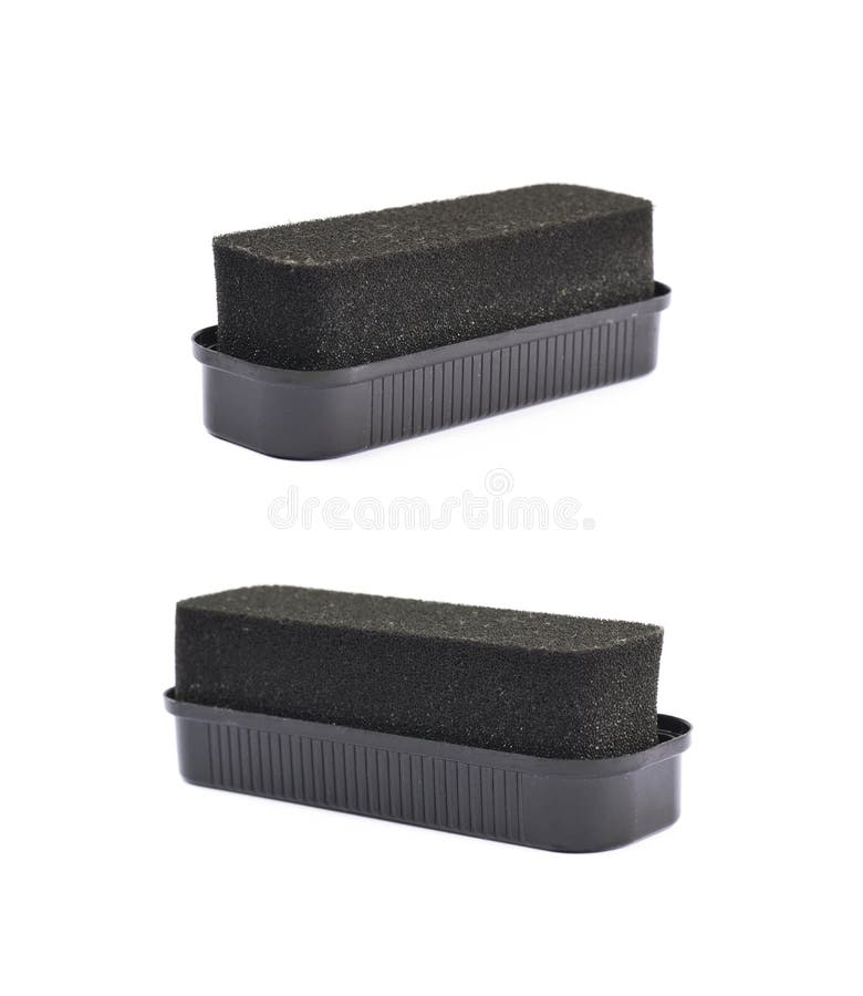 Black Shoe Polish Sponge Isolated Stock Photo Image of macro, boot