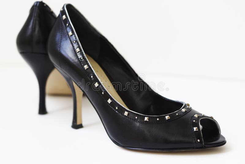 Black Shoes stock photo. Image of black, studs, fashion - 2907896