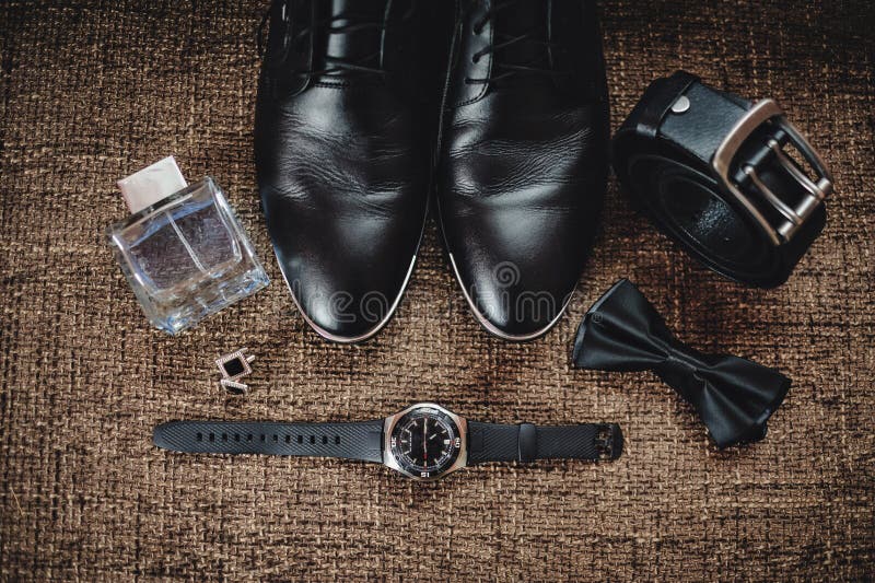 Black Shoes, Black Belt, Black Watch, Black Butterfly, Cufflinks and ...