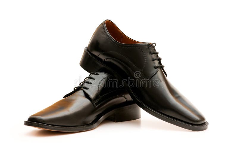 Black shoes isolated stock image. Image of casual, male - 11019919