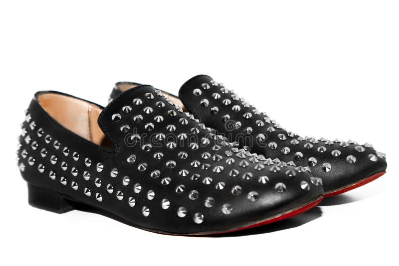 Black shoes with spikes