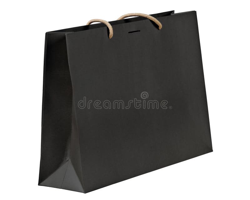 Black shopping bag. royalty free stock image