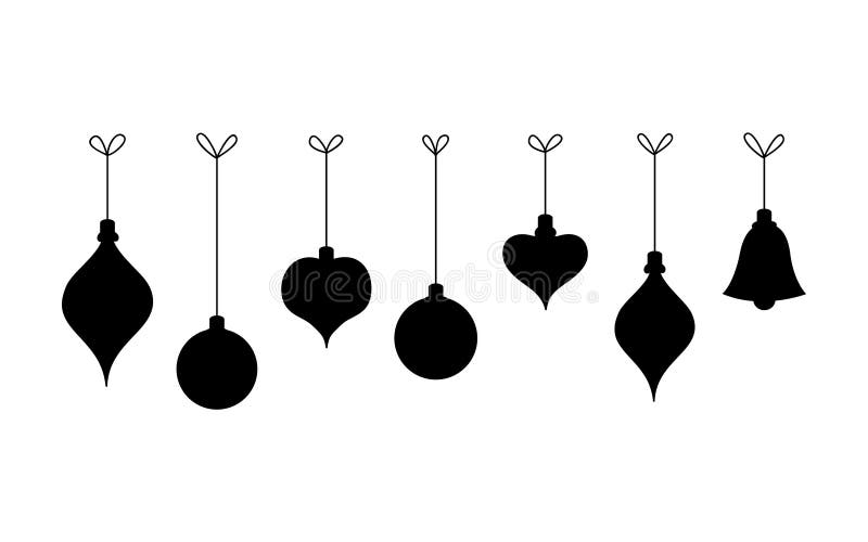 Download Christmas Decoration With Hanging Color Balls Stock Vector ...