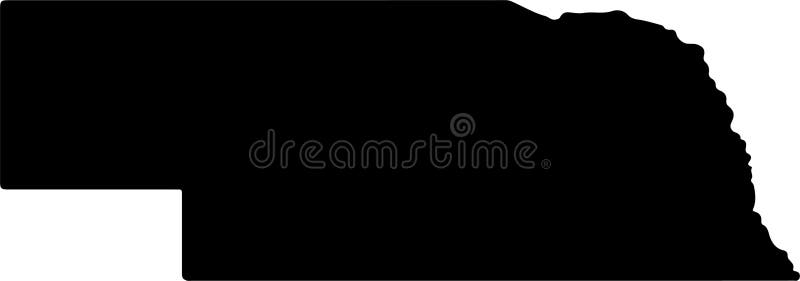 Nebraska United States of America - Black Silhouette Map Nebraska United States America Nebraska United States America Silhouette Map Transparent 317548822