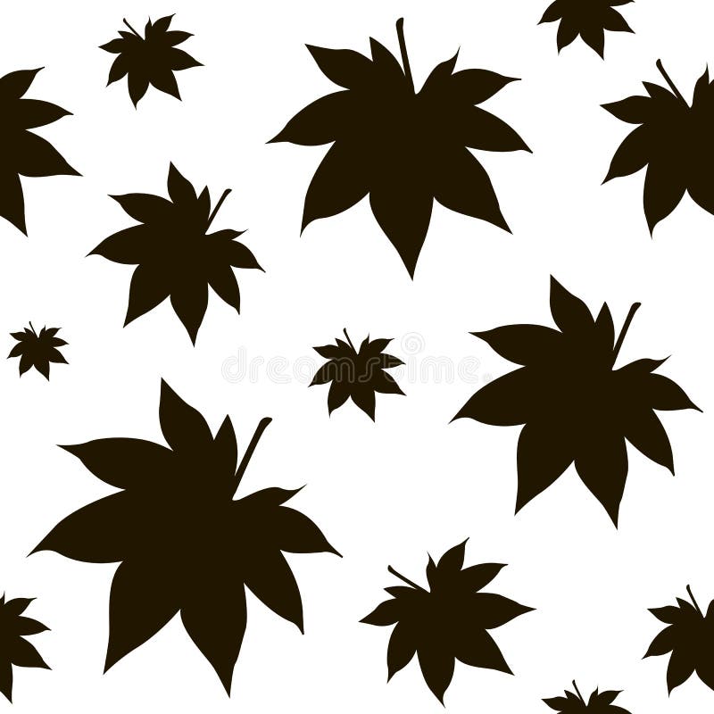 Black Maple Leaves Silhouette Stock Vector Illustration Of Paper 