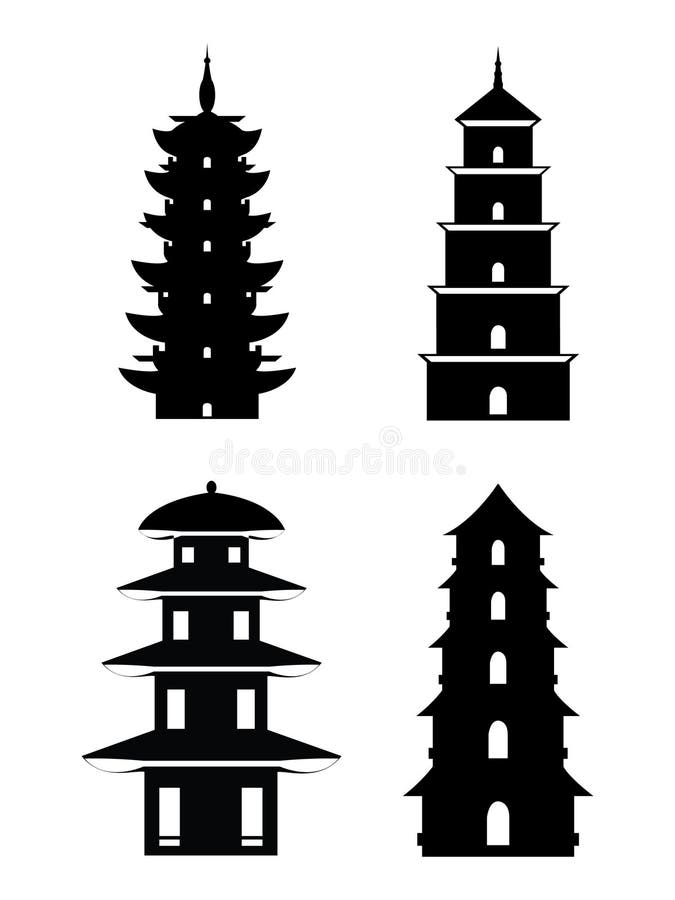 Pagoda Svg Jpg Eps Pdf Png SC747 Japan Pagoda Silhouette Cut File Japanese Pagoda Clipart Pagoda SVG