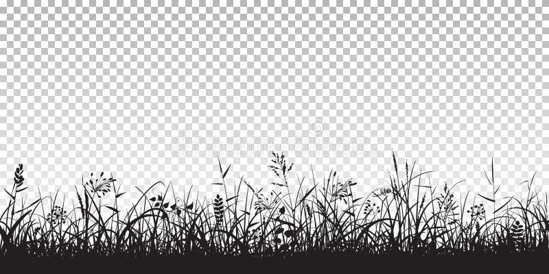 Black Silhouette Grass Clipart