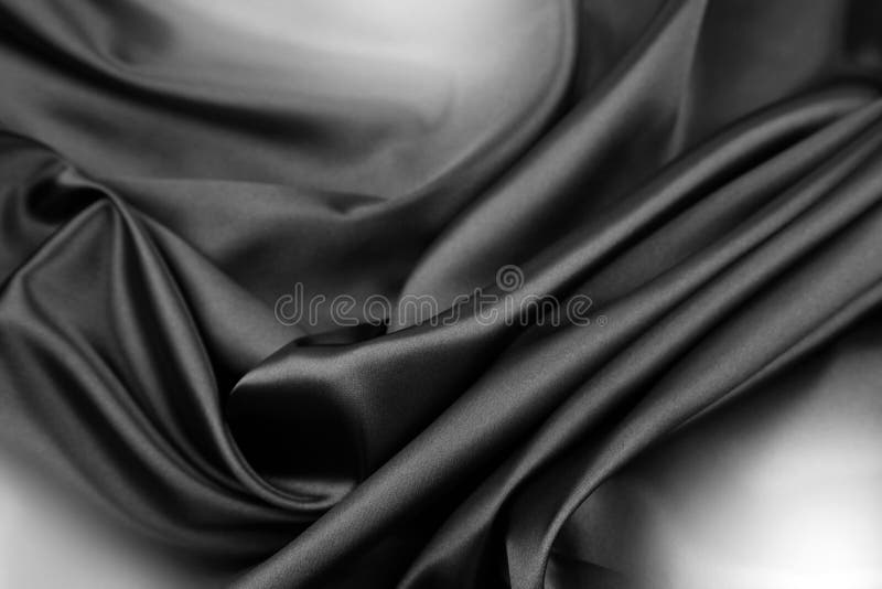 Black silk fabric stock photo. Image of abstract, ripple 182985332
