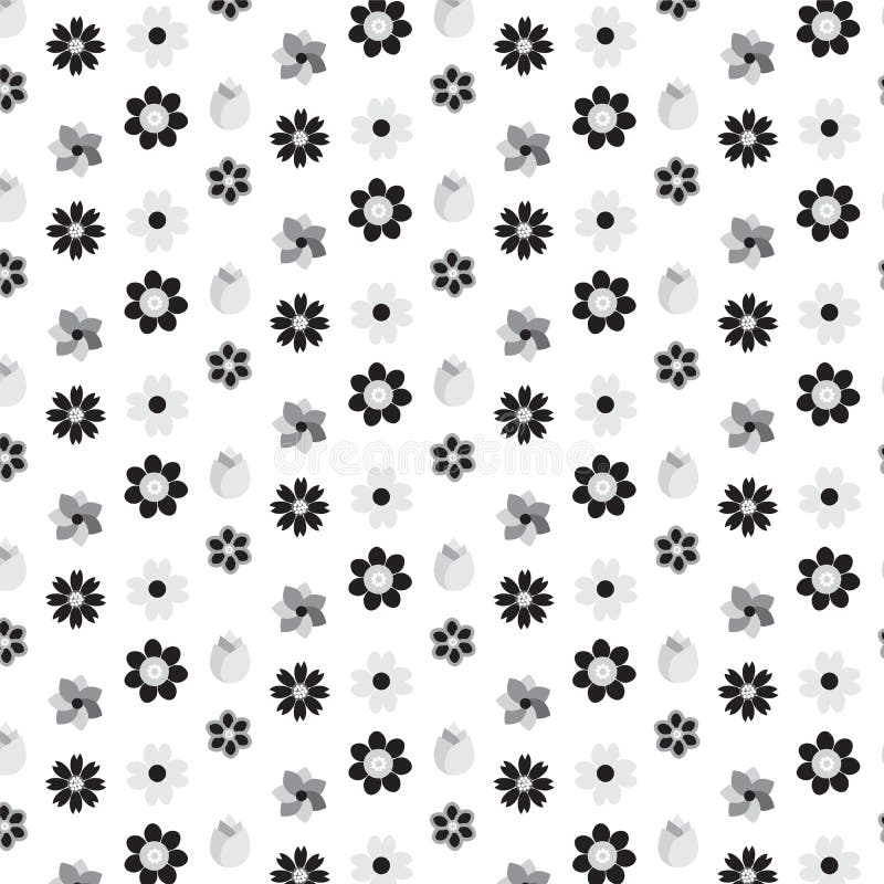 Black and Silver Shade Mix Flower Styles Pattern Background Stock ...