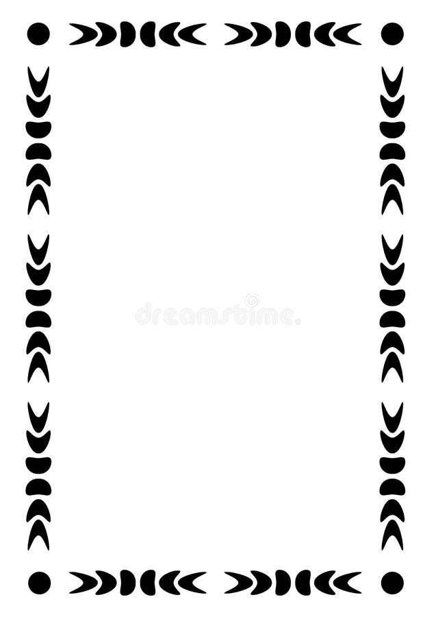 Black Simple Decorative Frame on White Background. Can Be Used in the  Design of Postcards, Posters A4 Stock Illustration - Illustration of border,  drawing: 146902448