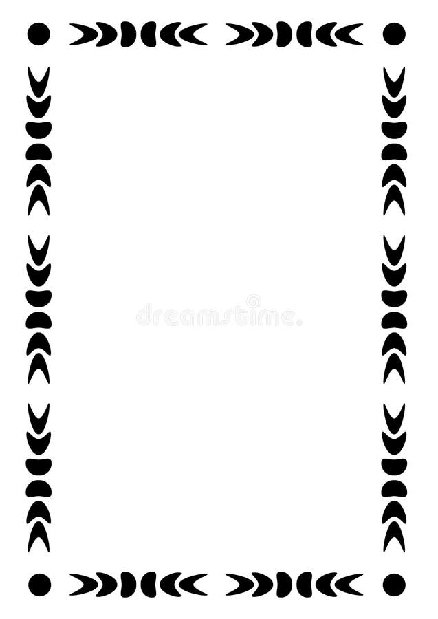 Black Simple Decorative Frame on White Background. Can Be Used in the  Design of Postcards, Posters A4 Stock Illustration - Illustration of  border, drawing: 146902448