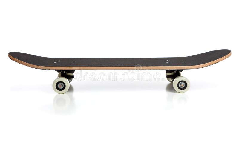 Black Skate Board On A White Background Stock Photo - Image of space ...
