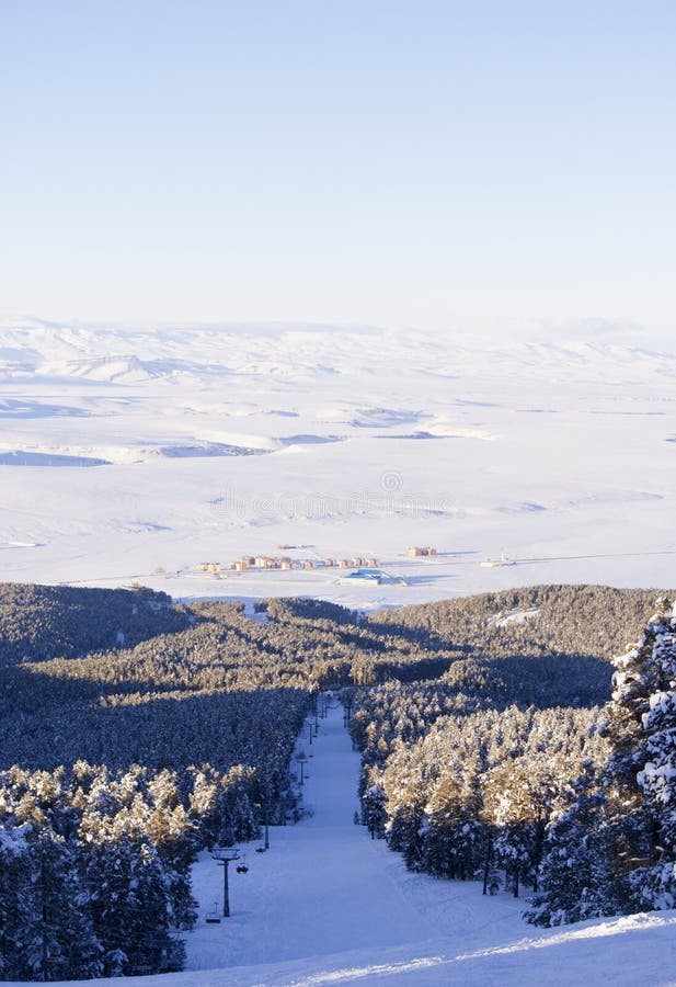 Black ski route in Sarikamis