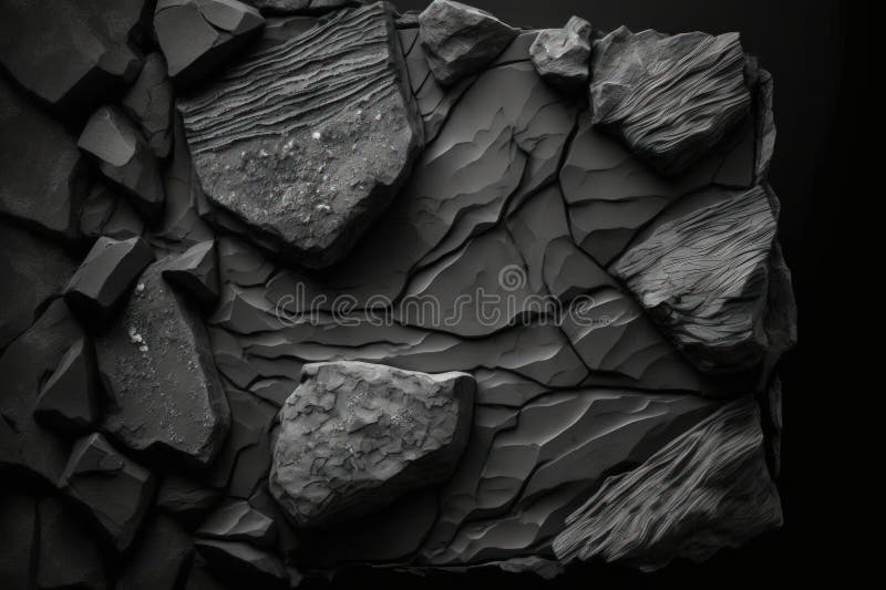 Black slate with a dark gray background. Created using generative ai tools