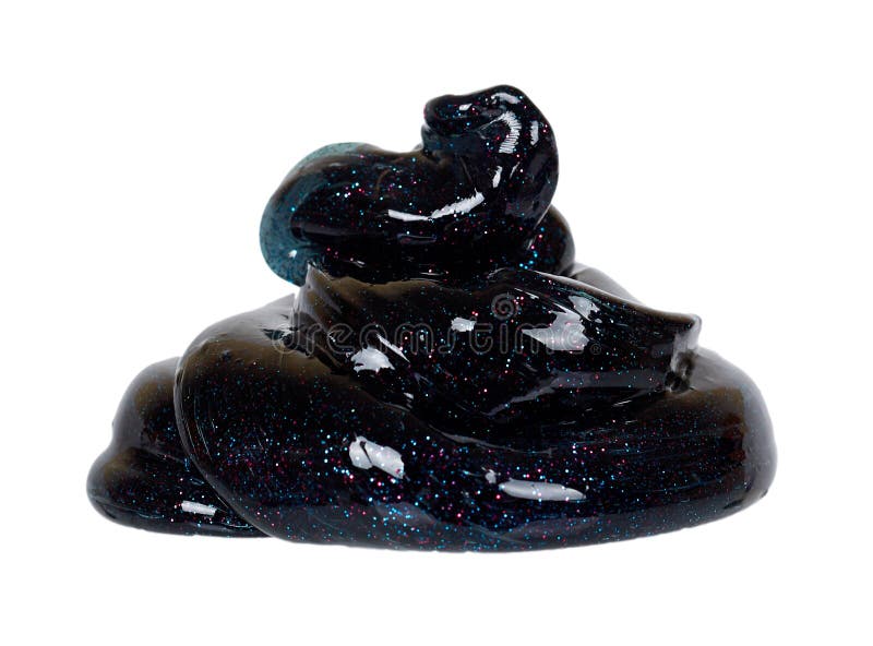 Black Slime Toy For Kids, Glitters And Goo Stock Photo - Image of ...