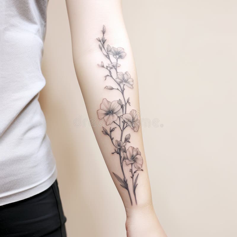 Tiny Rose on Forearm Tattoo by Jamie