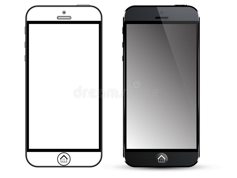 Black Smart Phone Vector vector illustration
