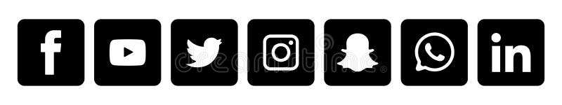 Colorful & Black & White Facebook Instagram Whats-app Twitter Logos ...