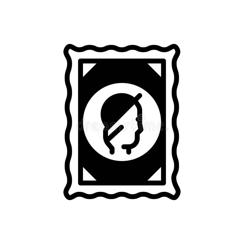 Black solid icon for Collecting Stamp, collecting and postmark vector illustration