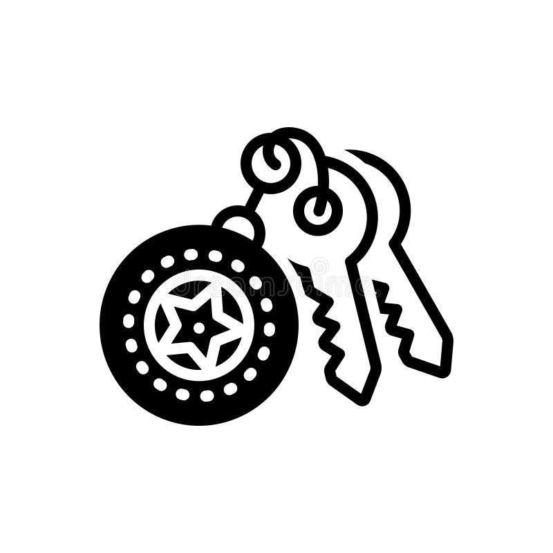 Key and keyholder 2 stock vector. Illustration of chain 13333083