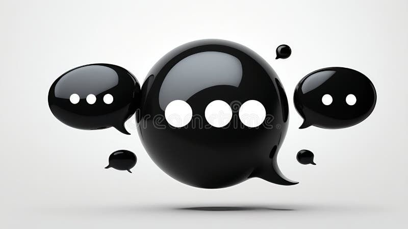 Black Speech Bubbles lizenzfreie abbildung