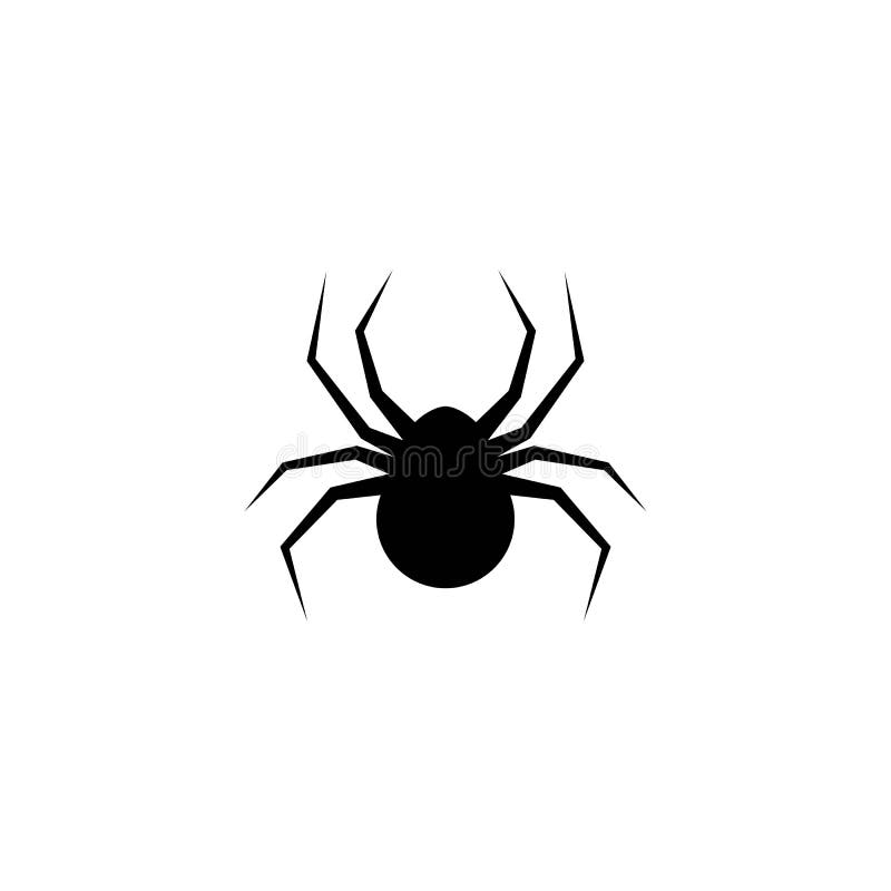 Black Spider logo template vector icon illustration royalty free illustration