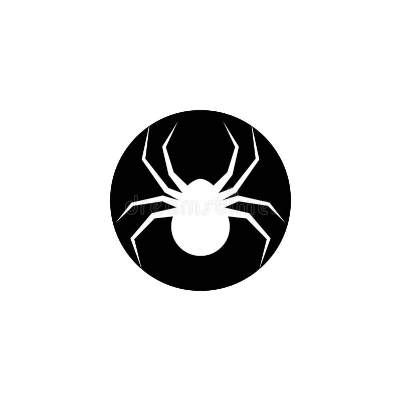 Black Spider logo template vector icon illustration stock illustration