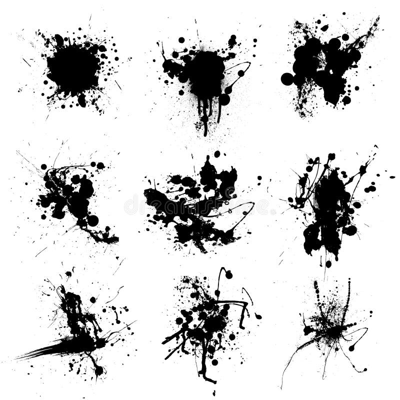 Black splat collect royalty free illustration