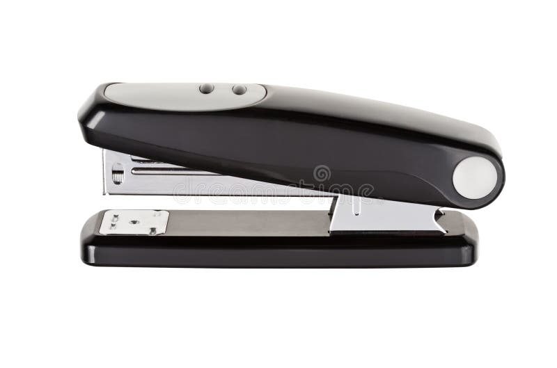 Black stapler isolated