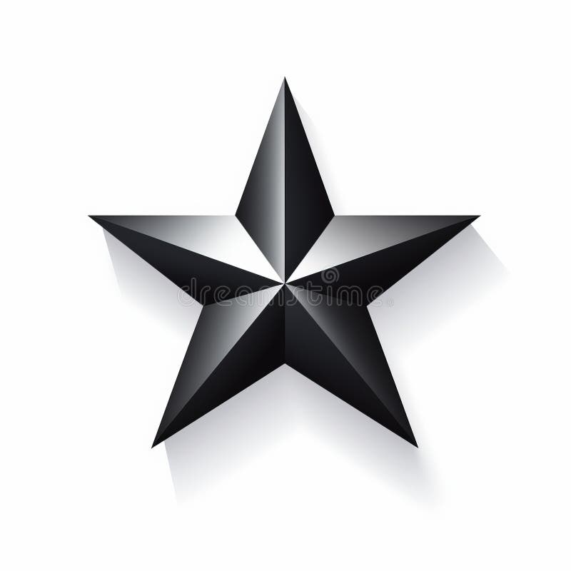 A Black Star on a White Background Stock Illustration Illustration of