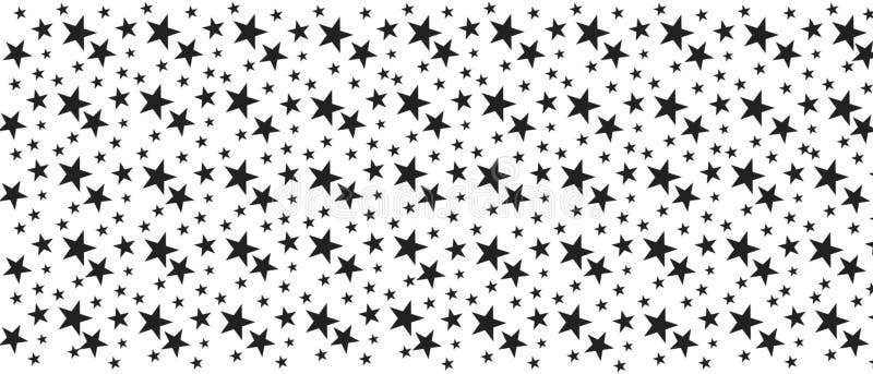 Black Stars on a White Background. Background for Design. Stock Photo