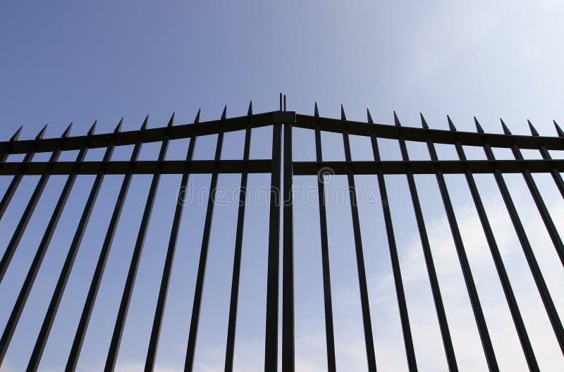 Black Steel Security Gates royalty free stock images Black Steel Security Gates royalty free stock images