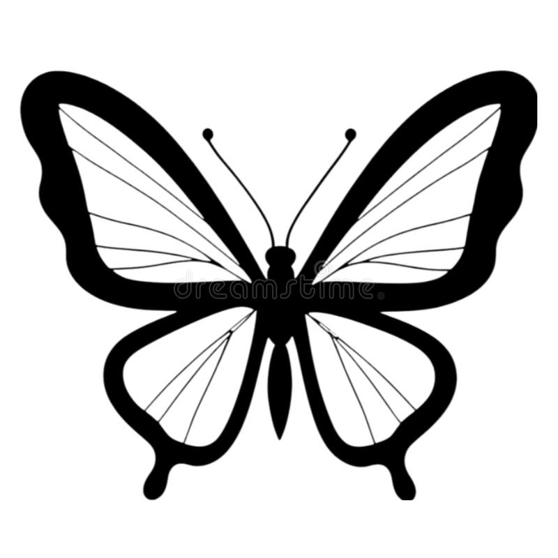 Butterfly Stencil Vector Illustration Stock Illustration - Download Image  Now - Beauty, Computer Graphic, Cut Out - iStock