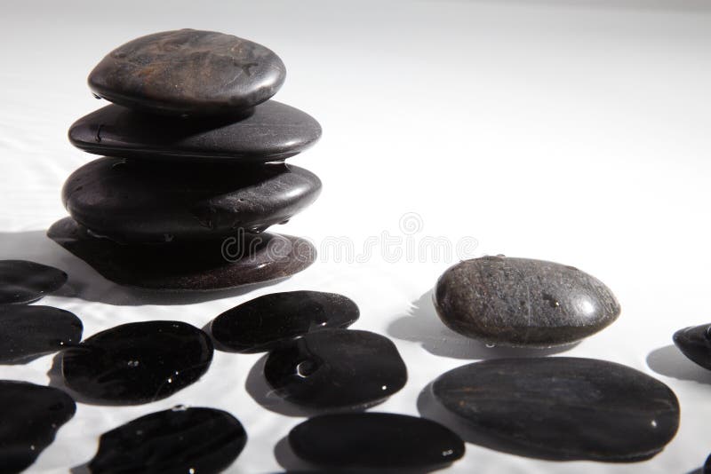 Black Stone with Water Drops Stock Photo Image of beautiful, romantic