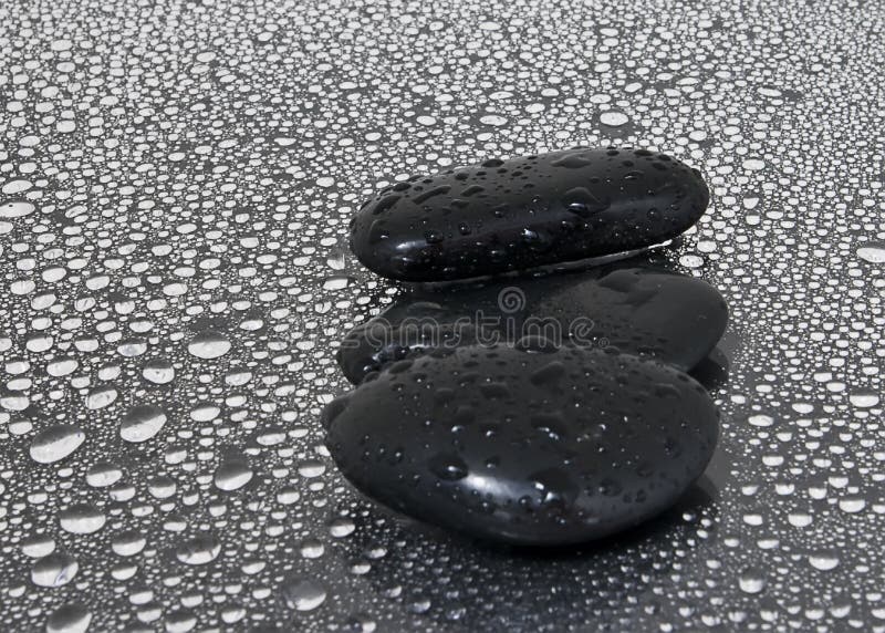 Black Stones with Water Drops Stock Image Image of beauty, black