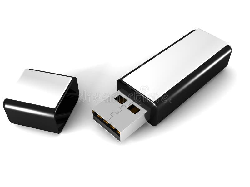 Black stylish USB flash drive memory