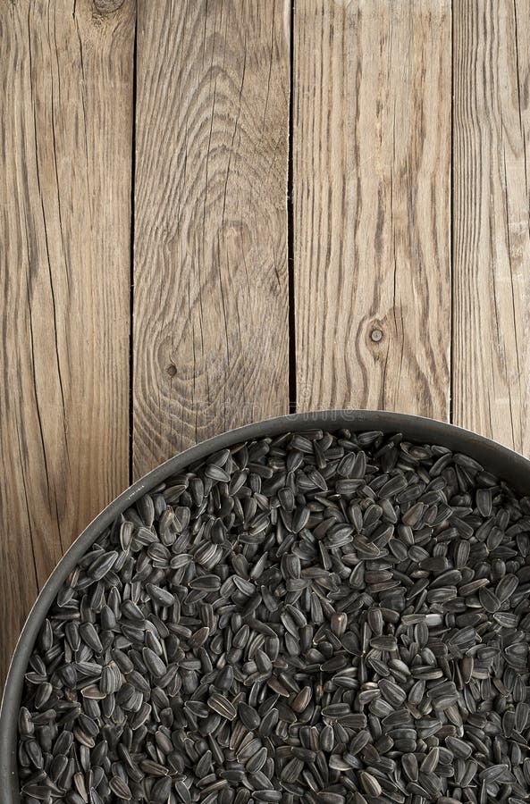 Black Sunflower Seeds in a Frying Pan Stock Image Image of food, meal