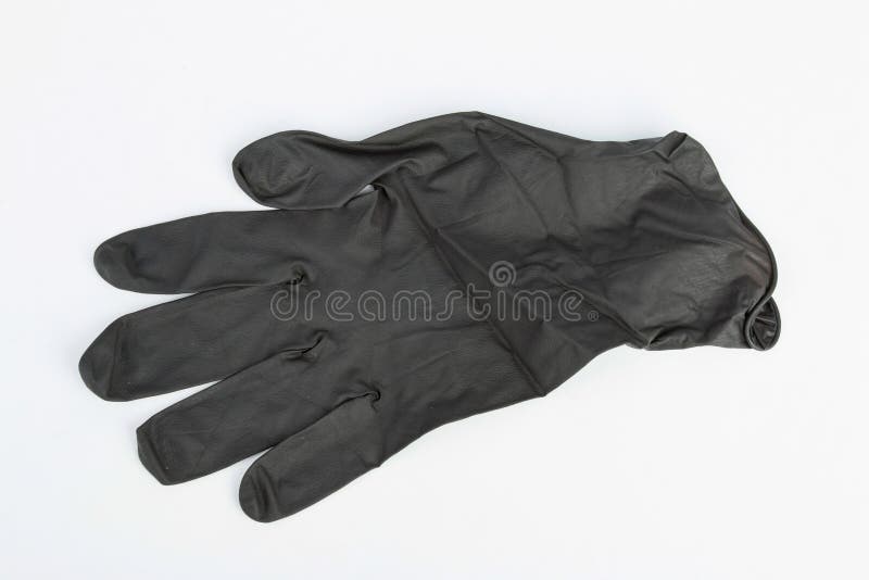 Black Surgical Latex Glove. Stock Image Image of medical, protective
