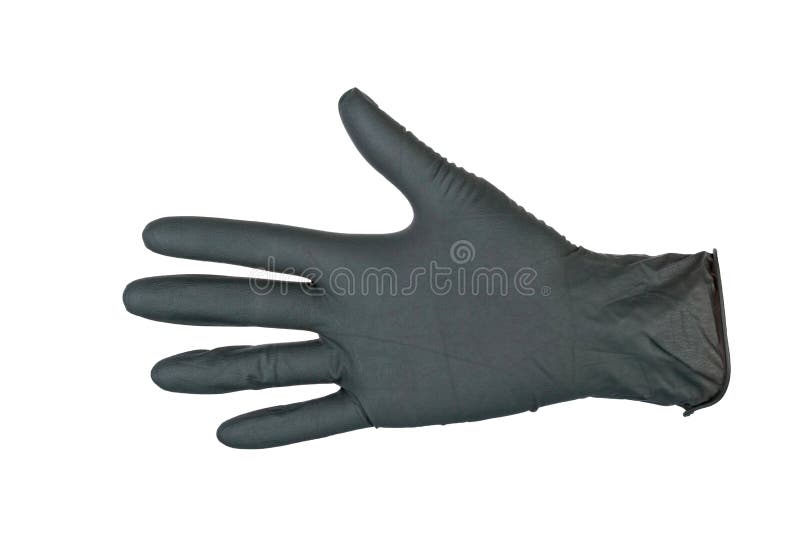 Black Surgical Latex Glove. Stock Photo Image of glove, care 60580604