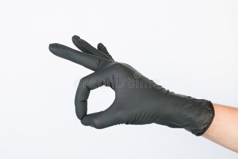 Black Surgical Latex Glove. Stock Image Image of clinical, surgery