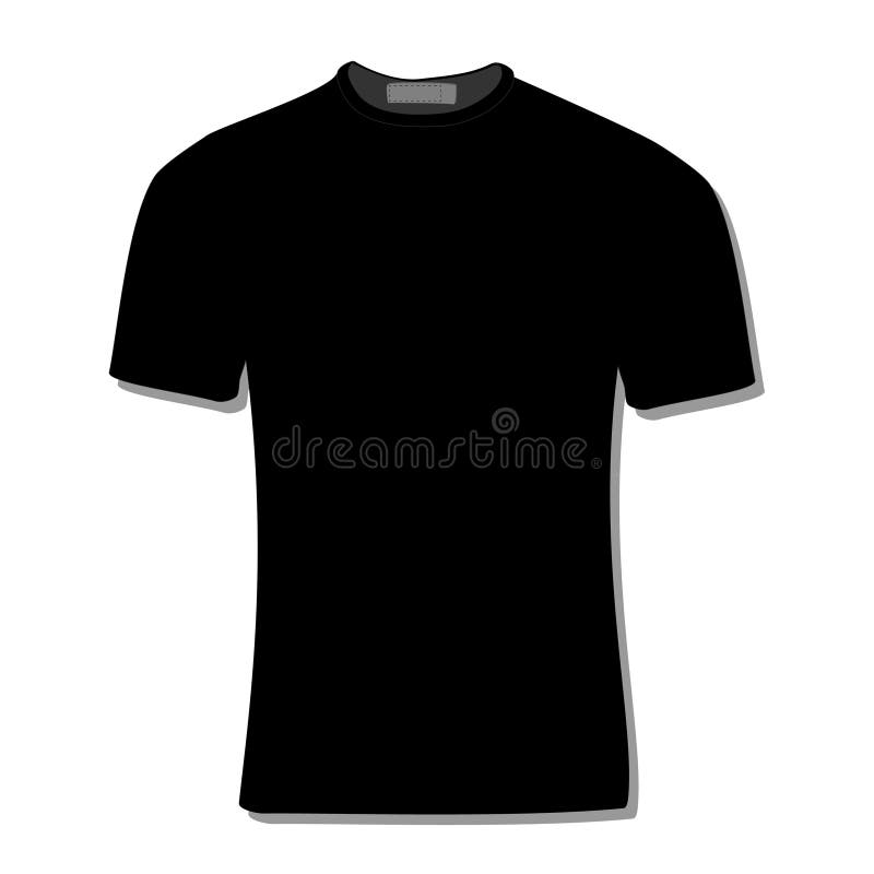 Black t-shirt stock illustration. Illustration of advertisement - 45156233