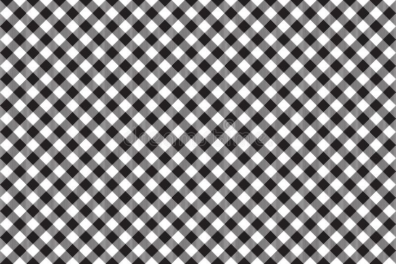 Black Tablecloth Diagonal Background Seamless Pattern Stock Vector
