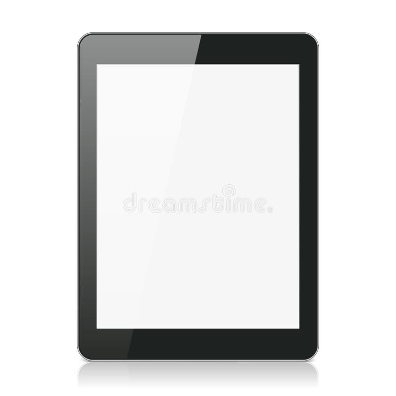Black Tablet Computer or Reader stock illustration