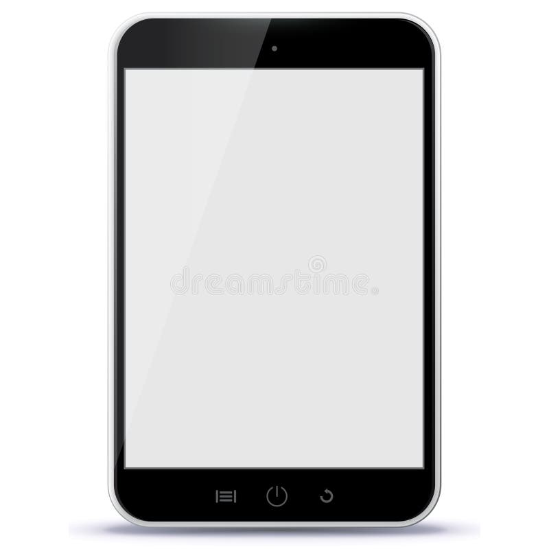 Black Tablet Computer Vector Illustration. vector illustration